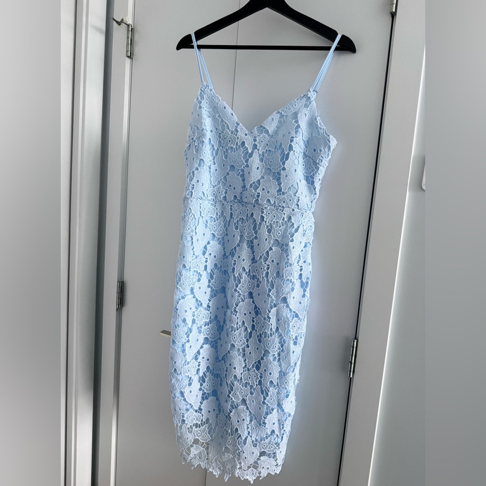 SHEIN Light Blue Lace Dress
